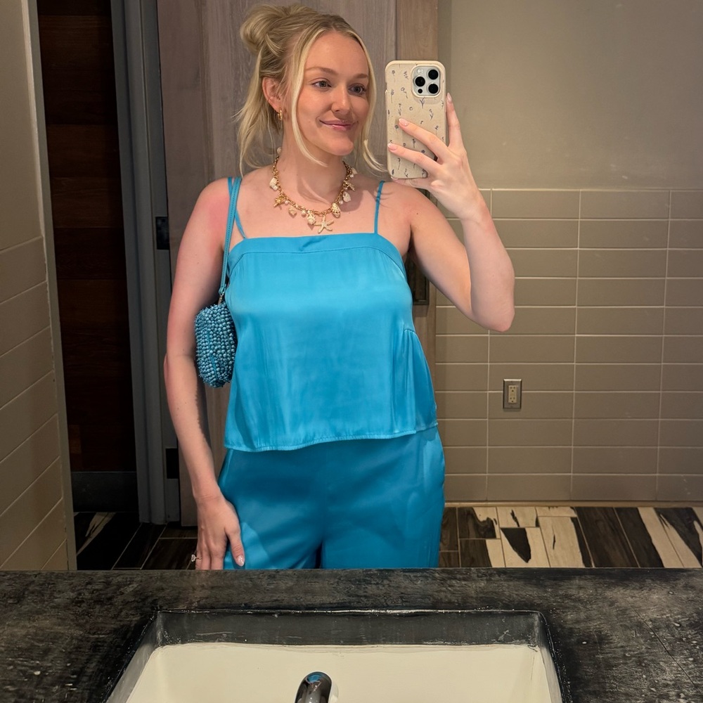 House of Harlow Two Piece Blue Pant Set - Picture 9 of 11